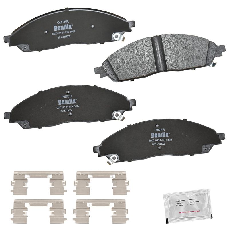 Bendix Friction CFC2402 Disc Brake Pad Set - Front