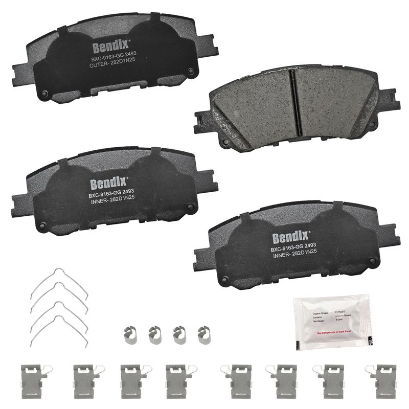 Bendix Friction CFC2493 Disc Brake Pad Set - Front