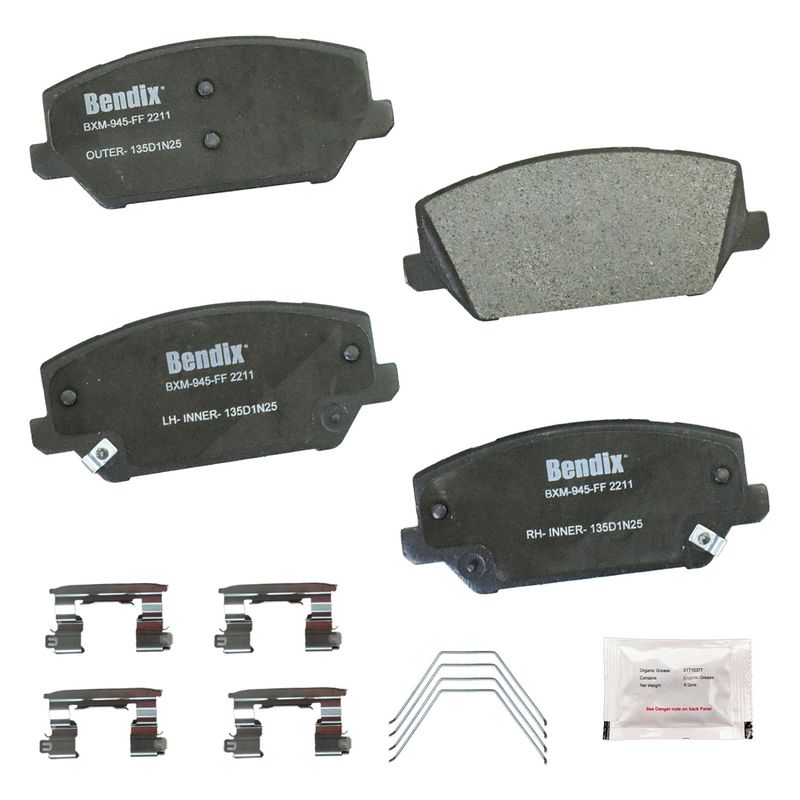 Bendix Friction CFM2211 Disc Brake Pad Set - Front