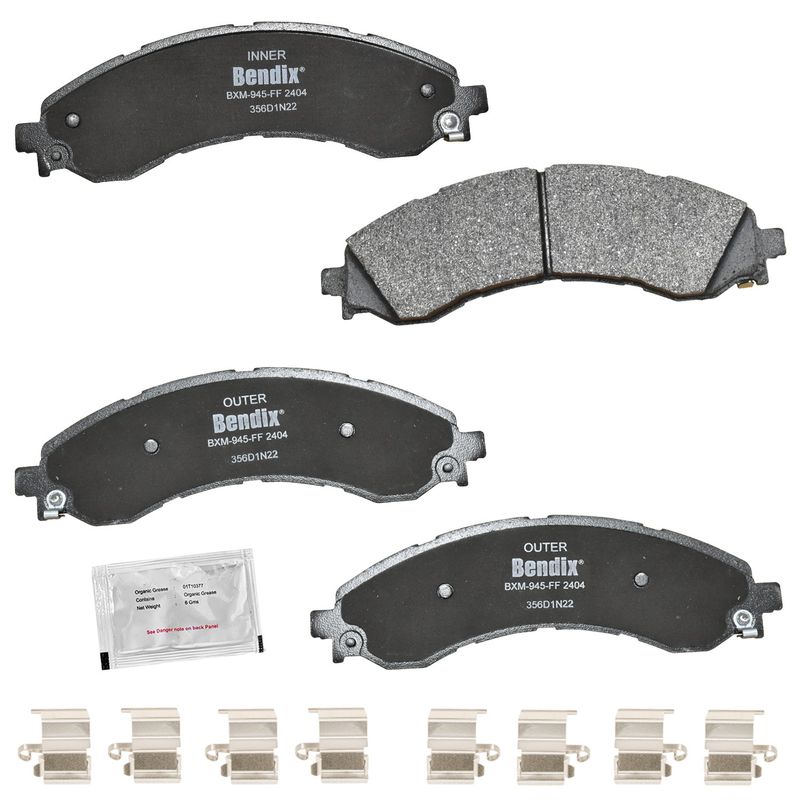Bendix Friction CFM2404 Disc Brake Pad Set - Front