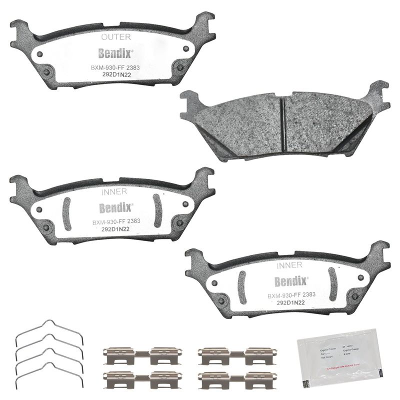 Bendix Friction MKD2383FM Disc Brake Pad Set - Rear
