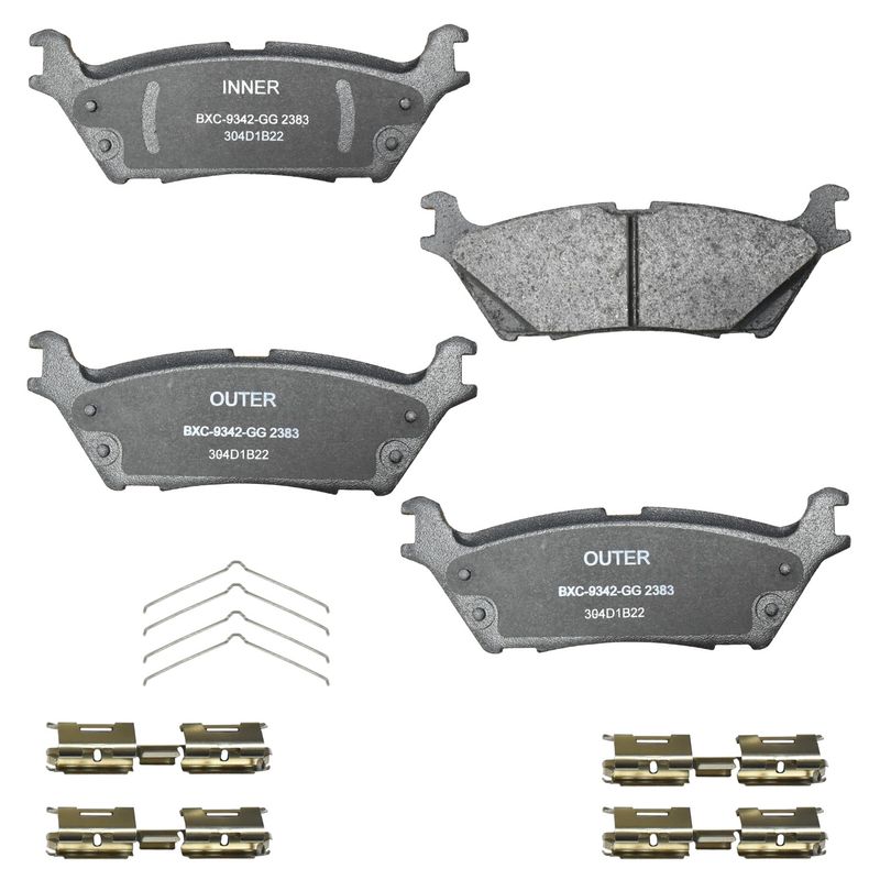 Bendix Friction SBC2383 Disc Brake Pad Set - Rear