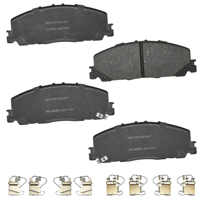 Bendix Friction SBC2477 Disc Brake Pad Set - Front