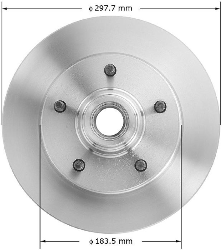 Bendix Friction PRT1067 Disc Brake Rotor and Hub Assembly - Front