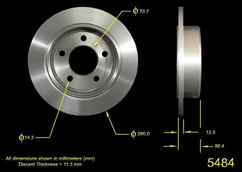 Bendix Friction PRT1547 Disc Brake Rotor - Rear