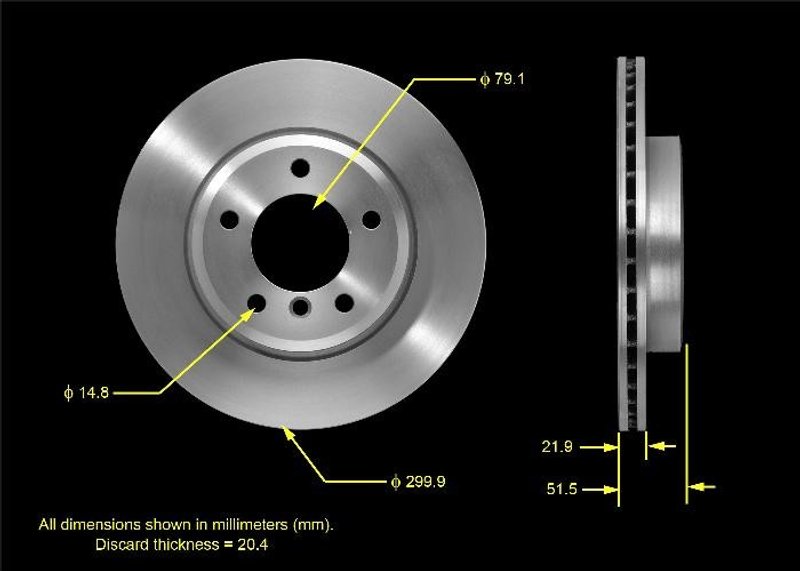 Bendix Friction PRT5469 Disc Brake Rotor - Front