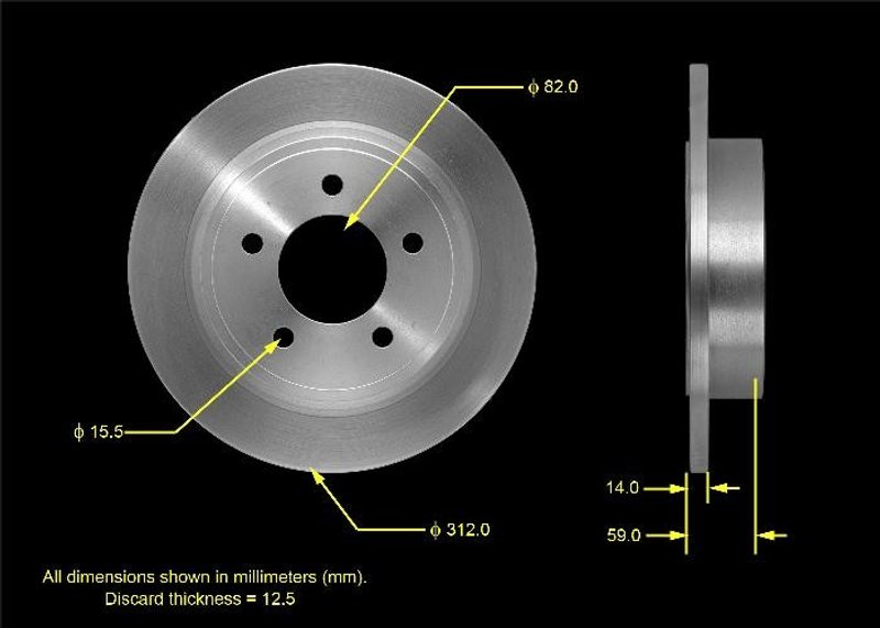 Bendix Friction PRT5496 Disc Brake Rotor - Rear