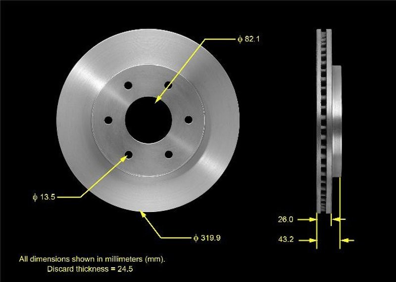 Bendix Friction PRT5507 Disc Brake Rotor - Front