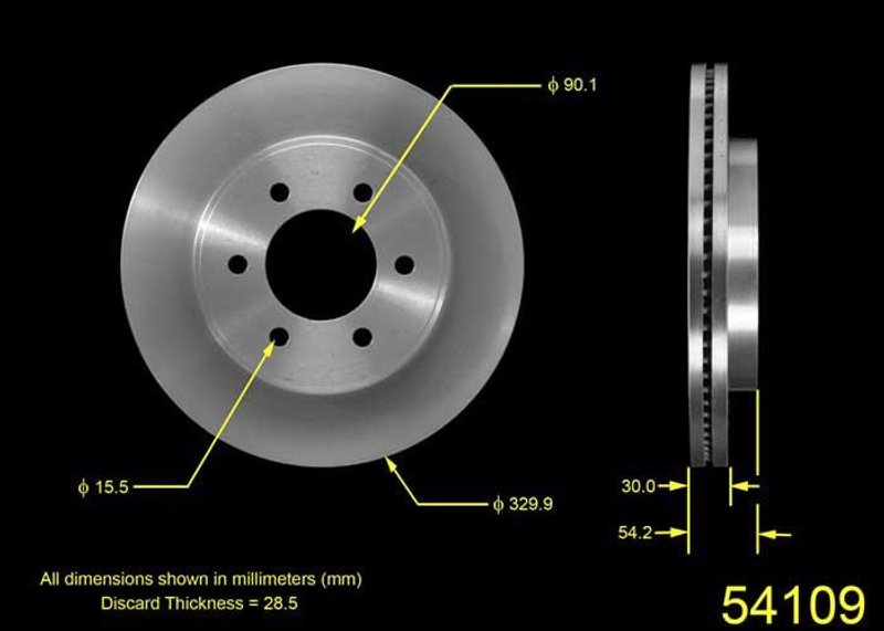 Bendix Friction PRT5527 Disc Brake Rotor - Front