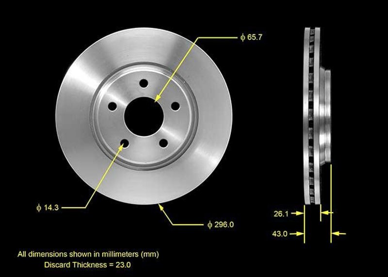 Bendix Friction PRT5528 Disc Brake Rotor - Front