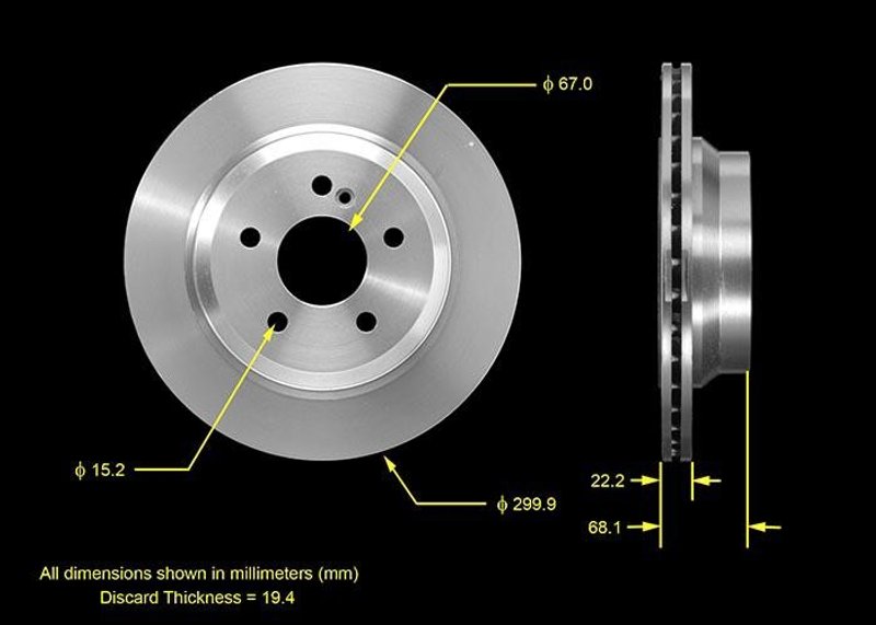 Bendix Friction PRT5543 Disc Brake Rotor - Rear