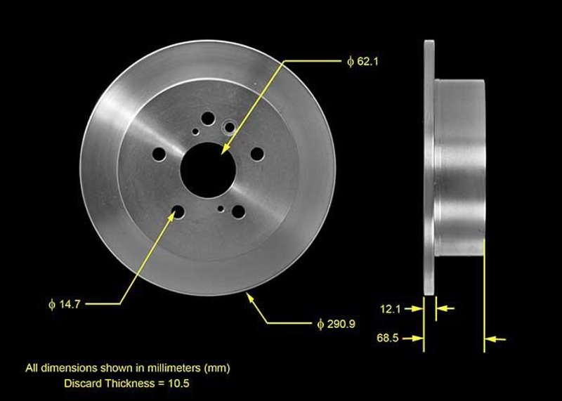 Bendix Friction PRT5550 Disc Brake Rotor - Rear