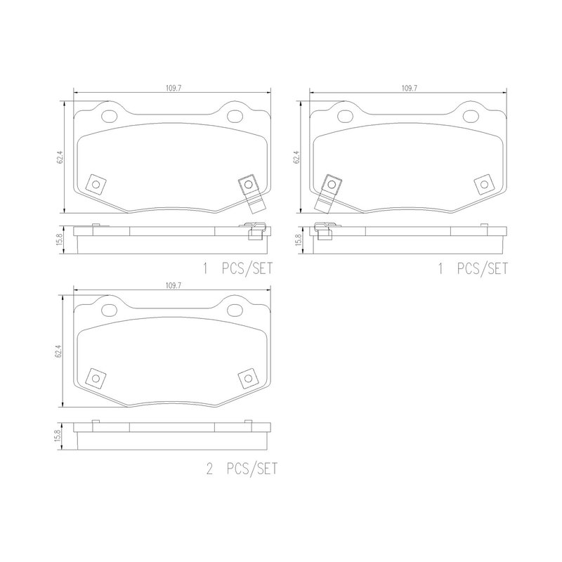 Brembo P10090N Disc Brake Pad Set - Rear