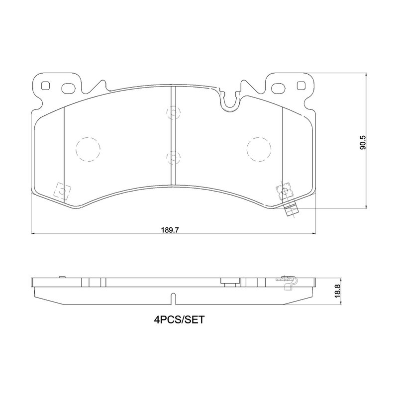 Brembo P10101N Disc Brake Pad Set - Front