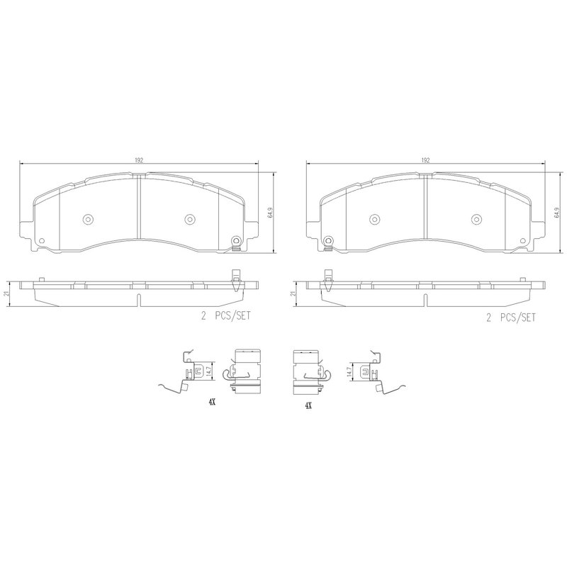 Brembo P23195N Disc Brake Pad Set - Rear