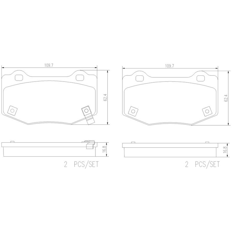 Brembo P24239N Disc Brake Pad Set - Rear