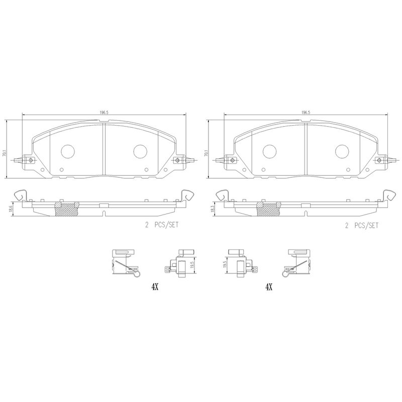 Brembo P24243N Disc Brake Pad Set - Front