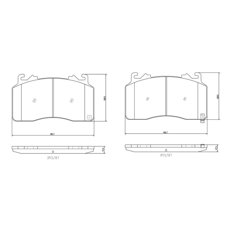 Brembo P24244N Disc Brake Pad Set - Front