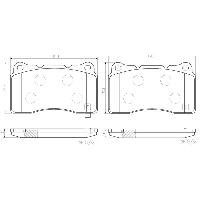 Brembo P28106N Disc Brake Pad Set - Front