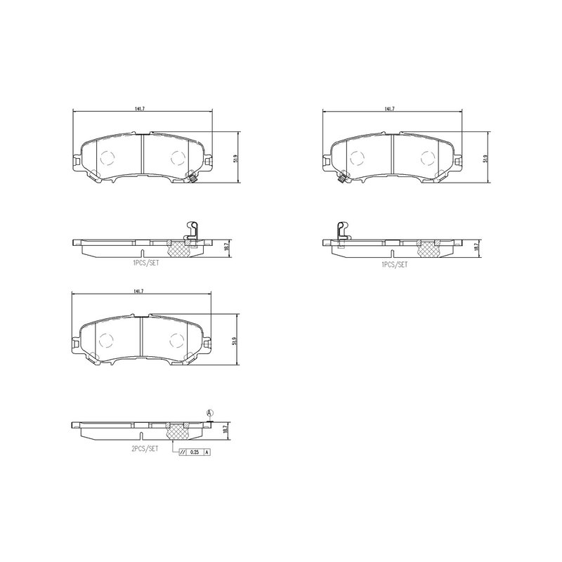 Brembo P56132N Disc Brake Pad Set - Rear
