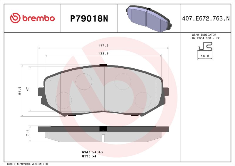 BREMBO P79018N
