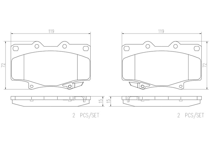 Brembo P83025N Disc Brake Pad Set - Front