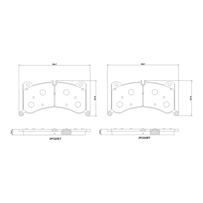 Brembo P85183N Disc Brake Pad Set - Front
