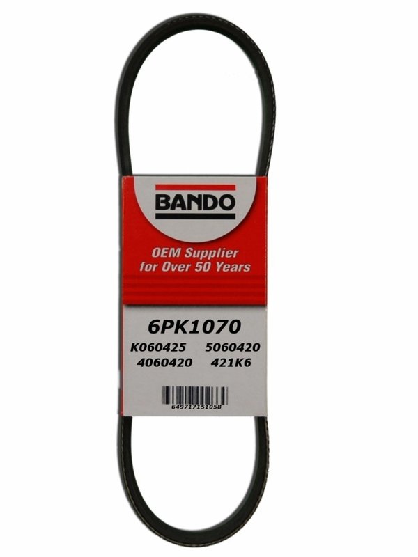 Bando 6PK1070 Accessory Drive Belt - Alternator or Alternator and Air Conditioning