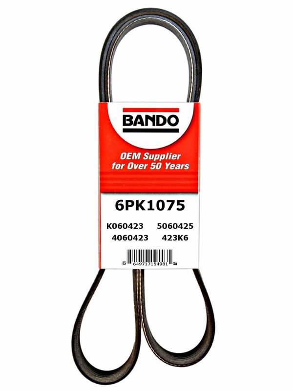 Bando 6PK1075 Accessory Drive Belt - Accessory Drive or Alternator and Air Conditioning
