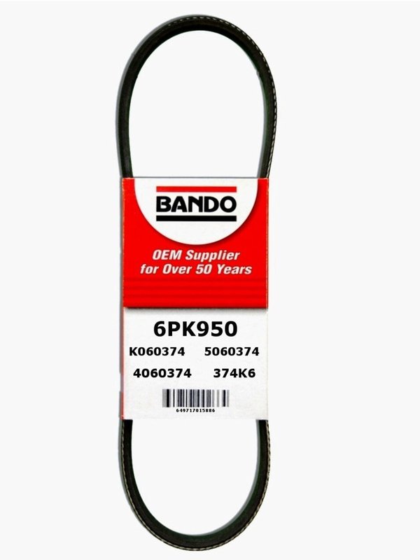 Bando 6PK950 Accessory Drive Belt - Accessory Drive, Alternator or Alternator and Air Conditioning
