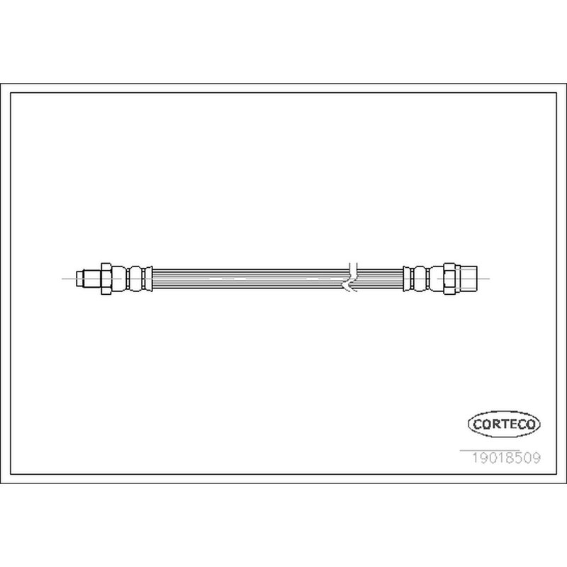Corteco 19018509 Brake Hydraulic Hose - Front or Rear