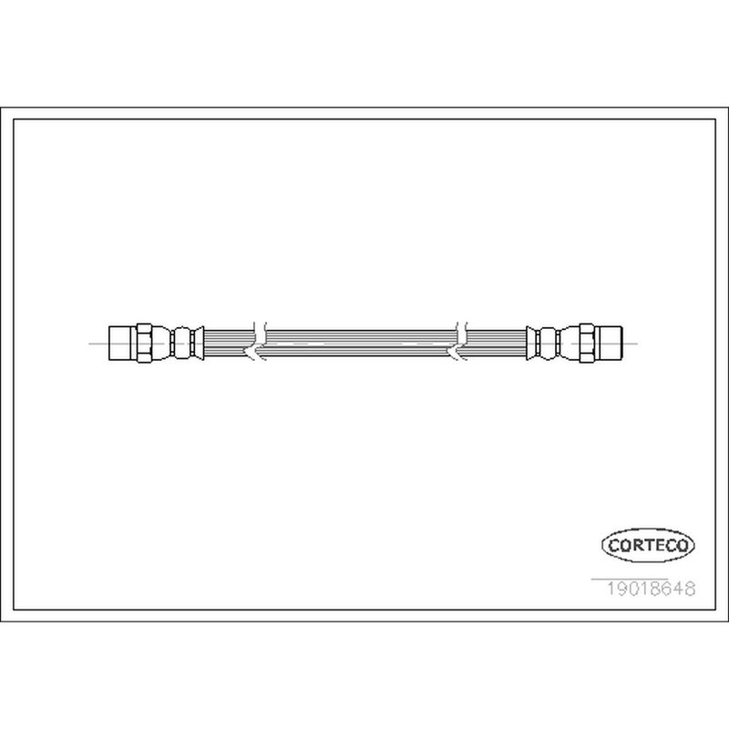 Corteco 19018648 Brake Hydraulic Hose - Rear