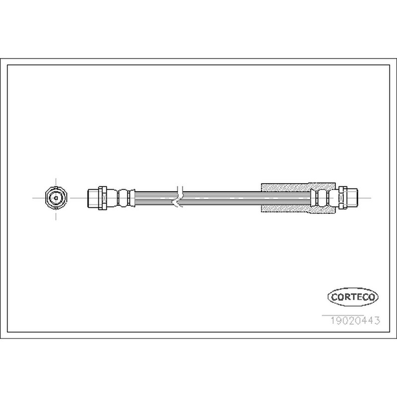 Corteco 19020443 Brake Hydraulic Hose - Front