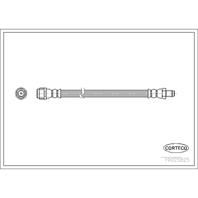 Corteco 19025825 Brake Hydraulic Hose - Rear
