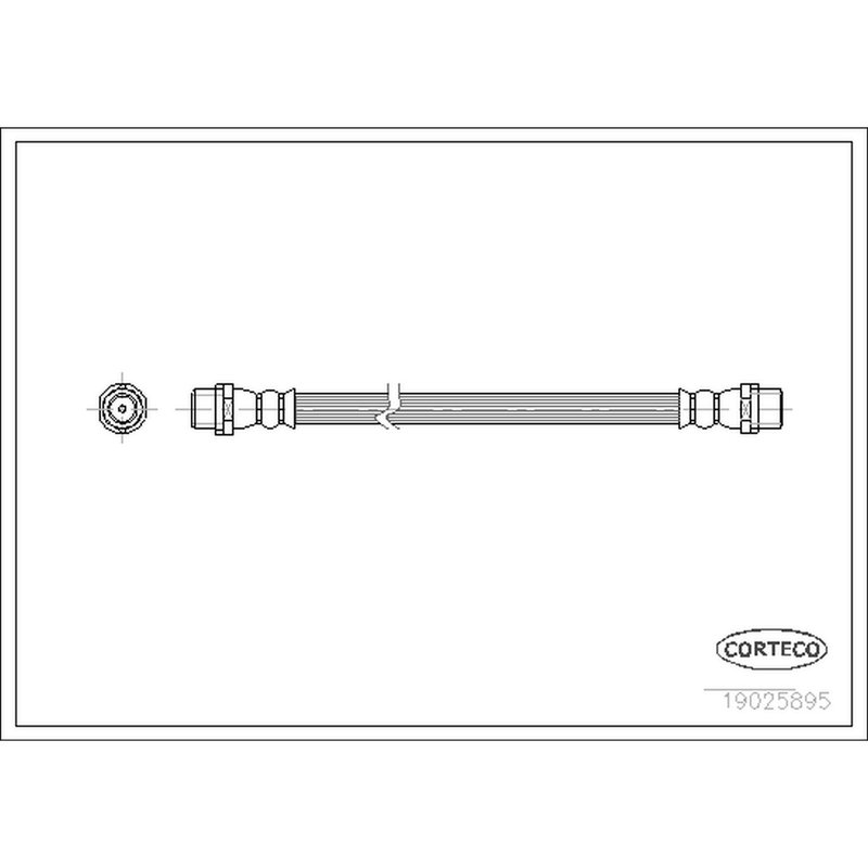 Corteco 19025895 Brake Hydraulic Hose - Rear