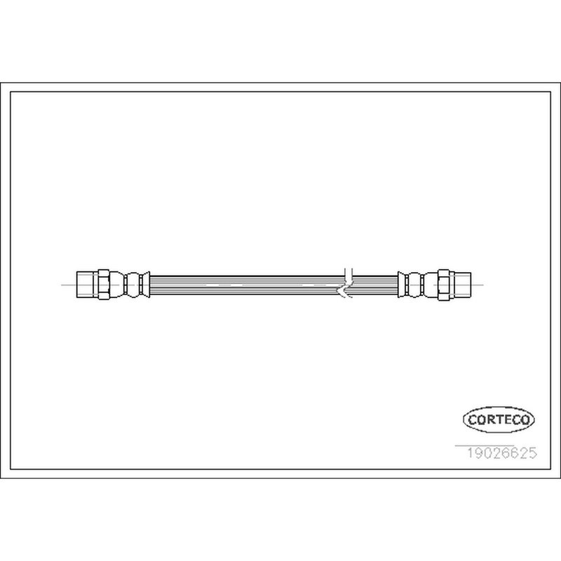 Corteco 19026625 Brake Hydraulic Hose - Rear