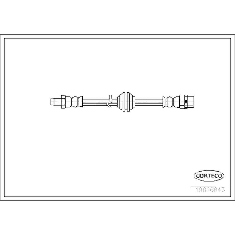 Corteco 19026643 Brake Hydraulic Hose - Front
