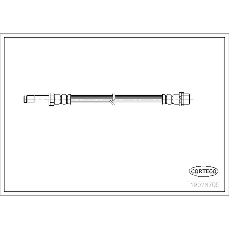 Corteco 19026705 Brake Hydraulic Hose - Front or Rear