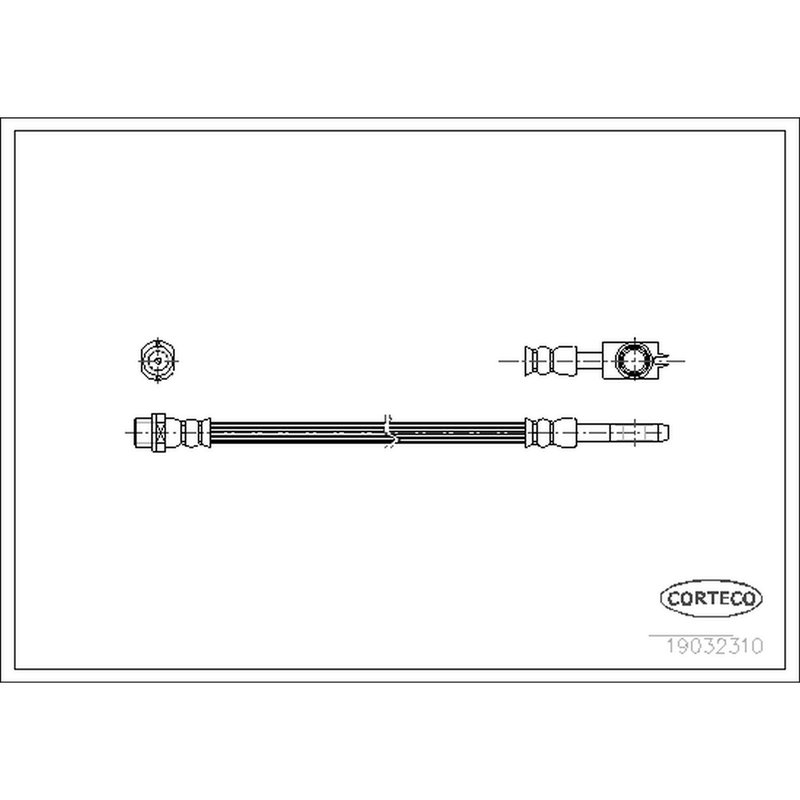 Corteco 19032310 Brake Hydraulic Hose - Rear