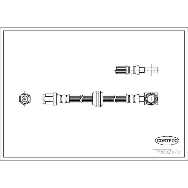 Corteco 19032373 Brake Hydraulic Hose - Rear