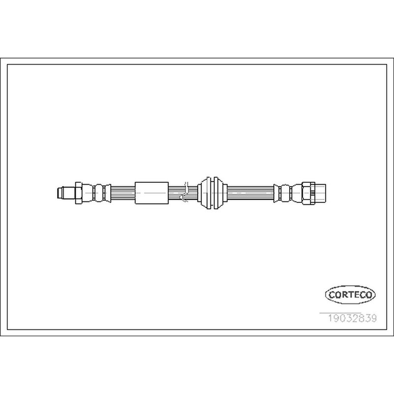 Corteco 19032839 Brake Hydraulic Hose - Rear