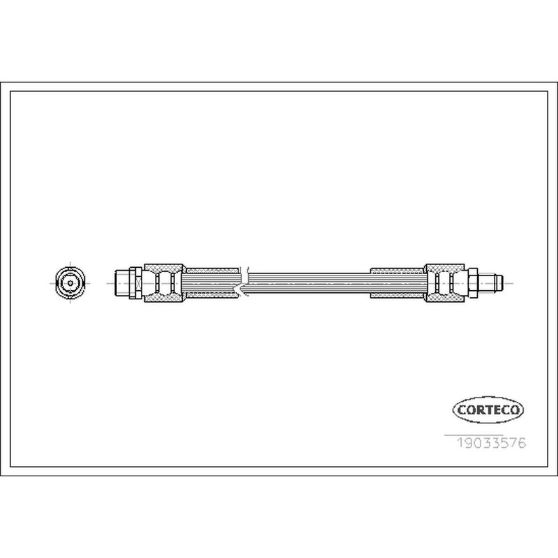 Corteco 19033576 Brake Hydraulic Hose - Rear