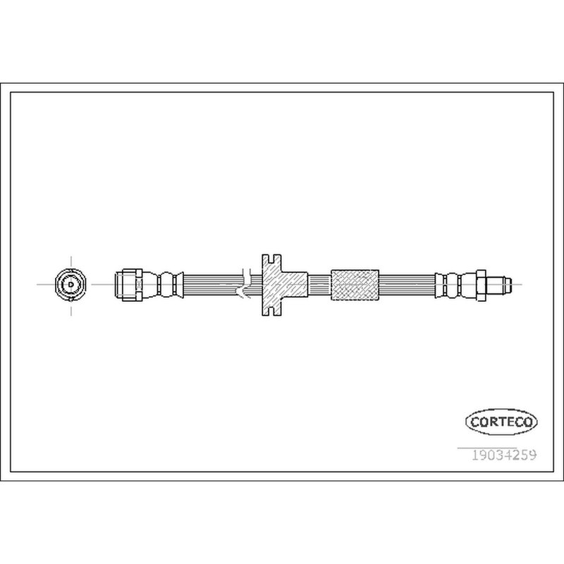 Corteco 19034259 Brake Hydraulic Hose - Front