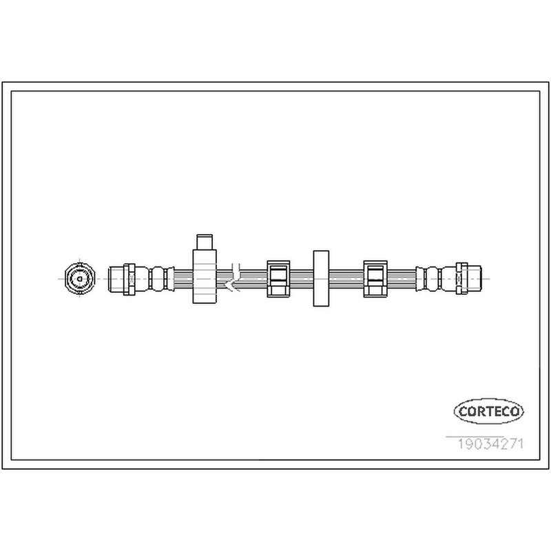 Corteco 19034271 Brake Hydraulic Hose - Front