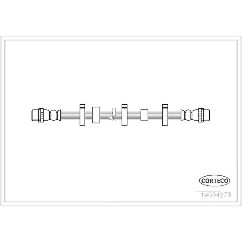 Corteco 19034273 Brake Hydraulic Hose - Front