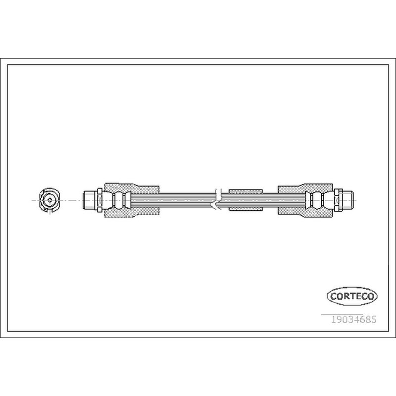 Corteco 19034685 Brake Hydraulic Hose - Front