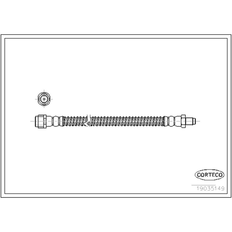 Corteco 19035149 Brake Hydraulic Hose - Rear
