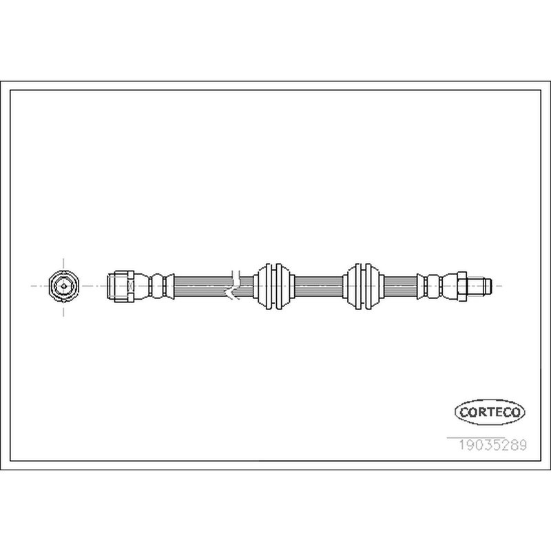 Corteco 19035289 Brake Hydraulic Hose - Rear