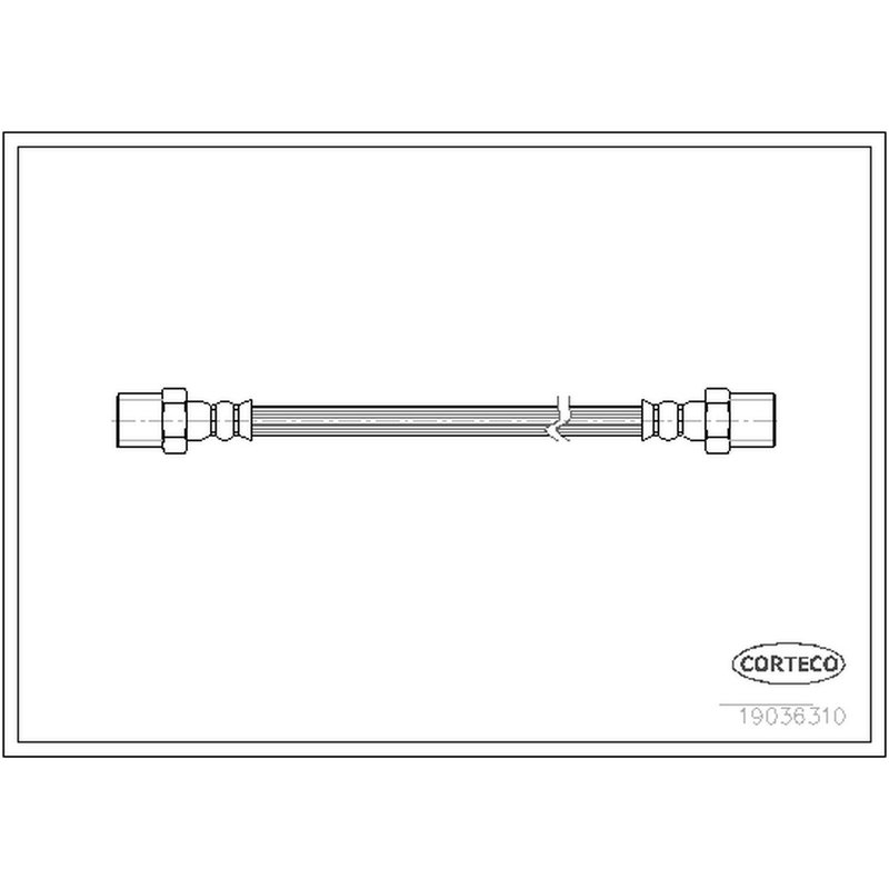 Corteco 19036310 Brake Hydraulic Hose - Front Left
