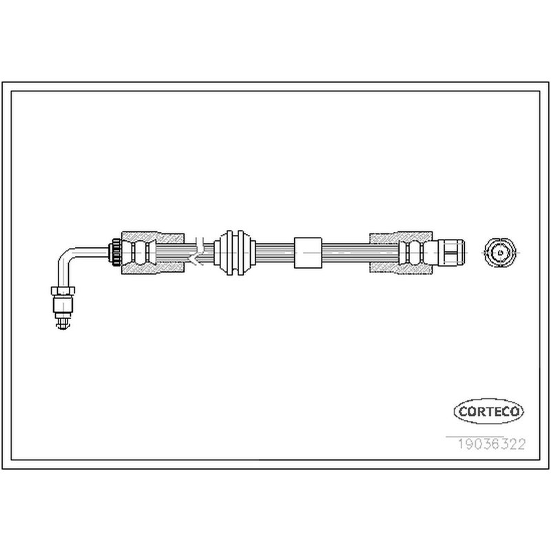 Corteco 19036322 Brake Hydraulic Hose - Front